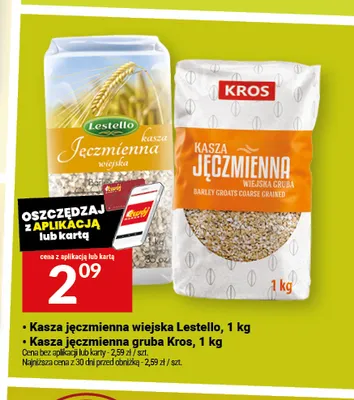 Kasza jęczmienna gruba Kros promocja w Twój Market