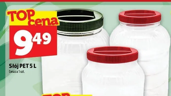 Słój PET 5 l promocja w TOPAZ
