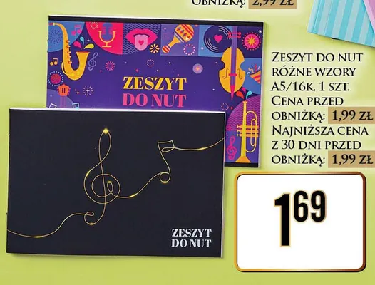 Zeszyt do nut A5 promocja w Dino