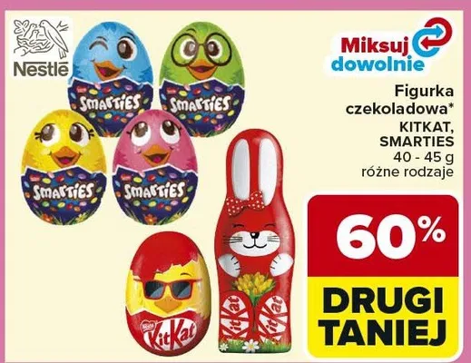 Figurka czekoladowa Kitkat różne rodzaje promocja w Carrefour Market