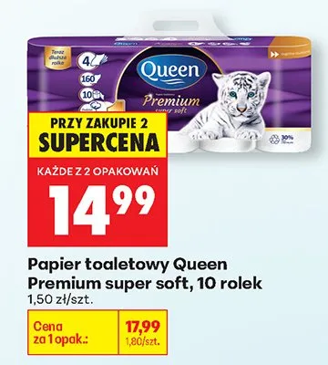 Papier toaletowy premium super soft promocja w Biedronka