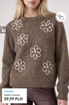 Sweter oversize promocja w Sinsay