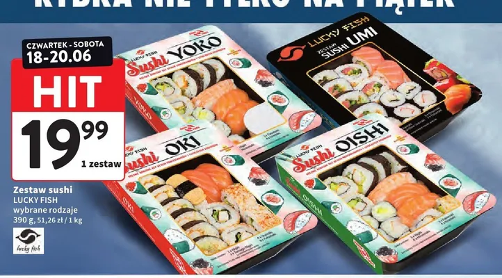 Zestaw sushi Oishi Lucky Fish promocja w Intermarche
