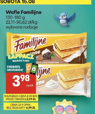 Wafle Familijne o smaku kakaowo-śmietankowym promocja w Delikatesy Centrum