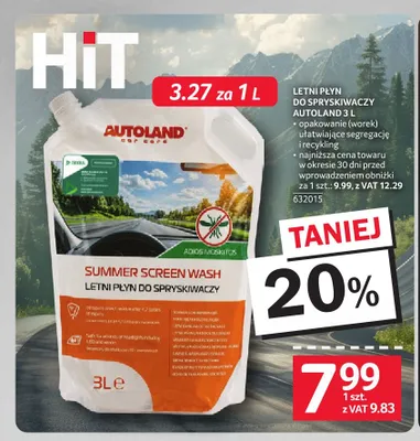 Letni płyn do spryskiwaczy Autoland promocja w Selgros