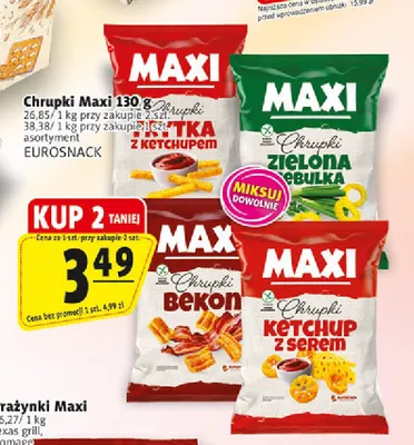 Chrupki Maxi bekon promocja w Prim Market