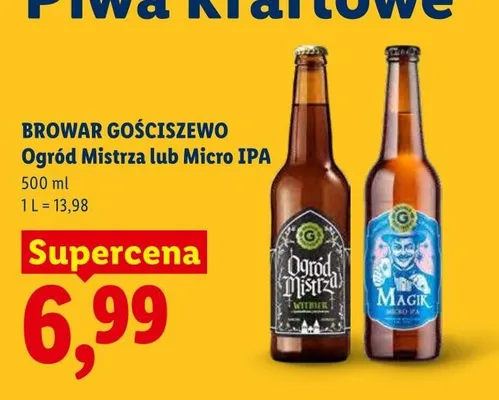 Piwo Gościszewo Ogród Mistrza promocja w Lidl