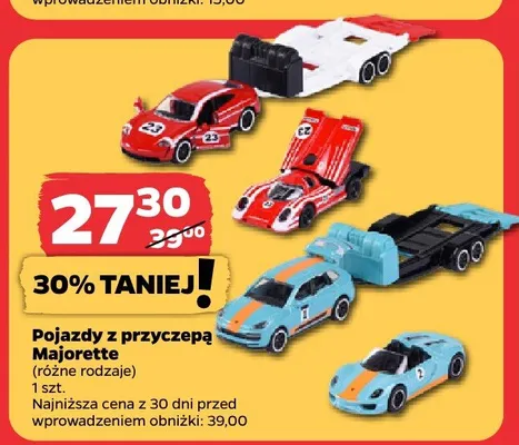 Pojazdy z przyczepą Majorette różne rodzaje promocja w Netto