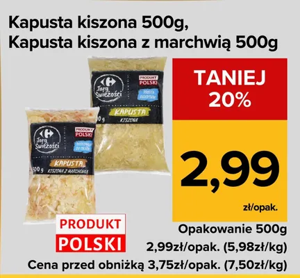 Kapusta kiszona promocja w Supeco