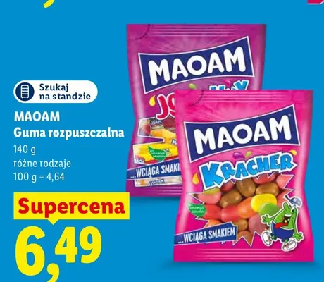 Guma rozpuszczalna Maoam Joystixx promocja w Lidl
