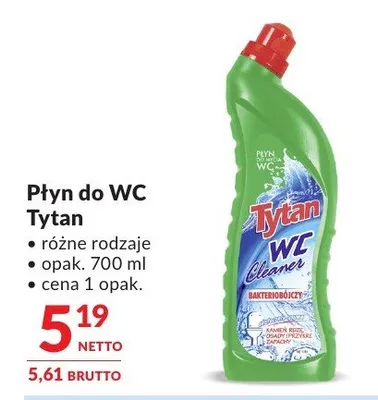 Płyn do WC Tytan promocja w Makro