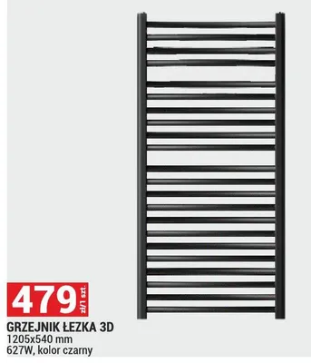 Grzejnik łazienkowy Łezka 3D promocja w Merkury Market