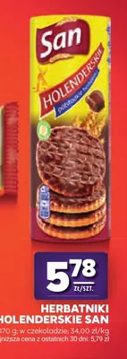 Herbatniki Holenderskie San w czekoladzie promocja w Stokrotka