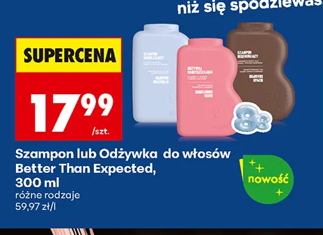 Szampon do włosów Better Than Expected promocja w Biedronka