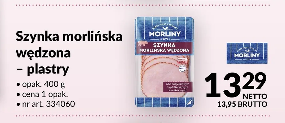 Szynka morlińska wędzona - plastry Morliny promocja w Makro