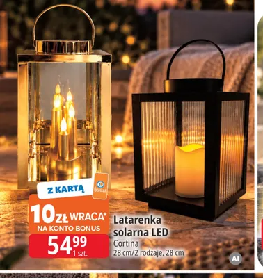 Latarenka solarna LED Cortina promocja w Leclerc