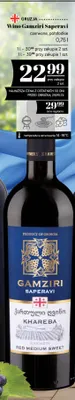 Wino czerwone Gamziri Saperavi półsłodkie promocja w POLOmarket