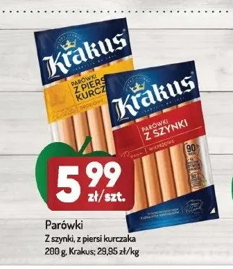 Parówki z szynki Krakus promocja w Avita
