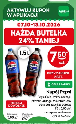 Napój gazowany Pepsi Cola promocja w Żabka