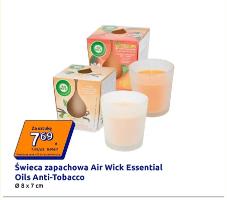 Świeca zapachowa Air Wick Essential Oils Anti-Tobacco promocja w Action