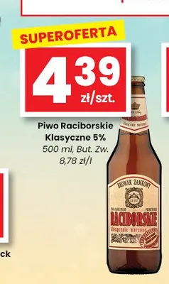 Piwo Raciborskie Klasyczne 5% promocja w emma MARKET