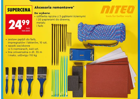 Akcesoria remontowe promocja w Biedronka
