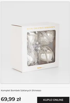 Komplet bombek szklanych Shinesso home & you promocja w home&you
