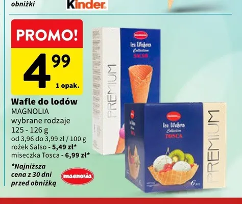Wafle do lodów Magnolia promocja w Intermarche