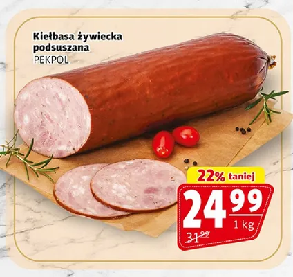 Kiełbasa żywiecka podsuszana Pekpol promocja w Prim Market
