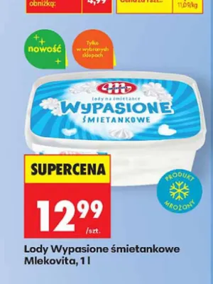 Lody Wypasione śmietankowe Mlekovita promocja w Biedronka