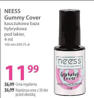 Baza hybrydowa NEESS Gummy Cover kauczukowa baza hybrydowa pod lakier promocja w Hebe