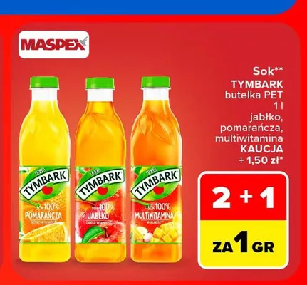 Sok Tymbark pomarańcza promocja w Carrefour