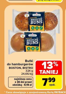 Bułki do hamburgerów Boston Bistro Schulstad promocja w Carrefour
