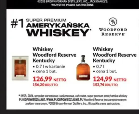 Whiskey Woodford Reserve Kentucky promocja w Makro