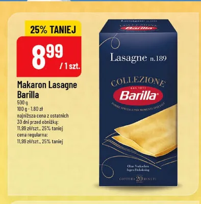 Makaron Lasagne Barilla promocja w POLOmarket