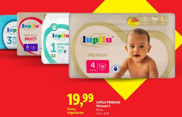 Pieluchy Lupilu Premium 4 promocja w Lidl