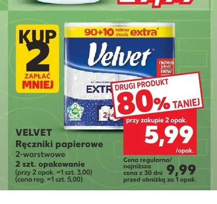Ręczniki papierowe Velvet promocja w Kaufland