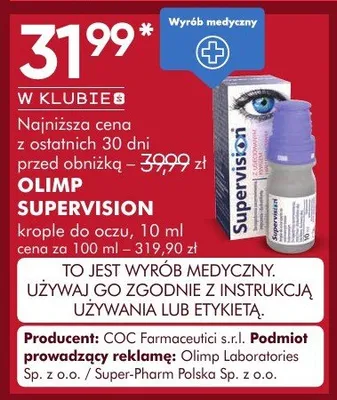 Krople do oczu 10 ml promocja w Super-Pharm