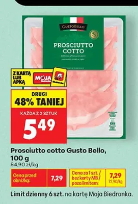 Prosciutto cotto Gusto Bello promocja w Biedronka