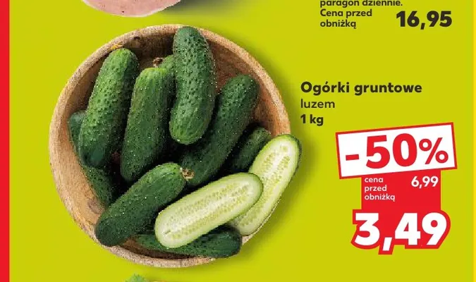 Ogórki gruntowe promocja w Kaufland