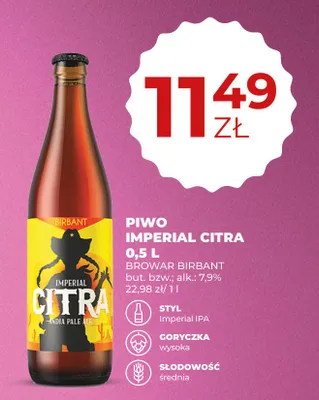 Piwo Imperial Citra Imperial IPA 7,9% promocja w Duży Ben