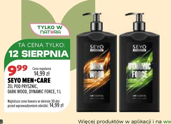 Żel pod prysznic Seyo Men+Care Dynamic Force promocja w Drogerie Natura