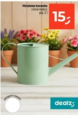 Metalowa konewka promocja w Dealz