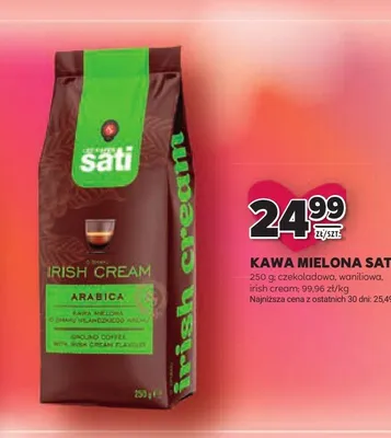 Kawa mielona SATI irish cream promocja w Stokrotka