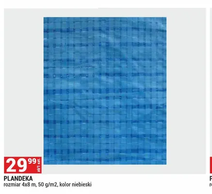 Plandeka 4x8 m 50 g/m2 niebieska promocja w Merkury Market