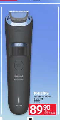 Trymer do brody BT3617/15 Philips promocja w Selgros