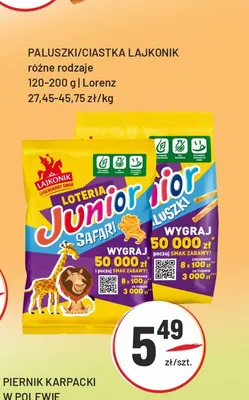 Paluszki i ciastka Lajkonik Lorenz promocja w Sedal