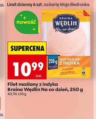 Filet maślany z indyka Kraina Wędlin Na co dzień promocja w Biedronka