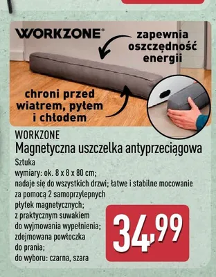 Magnetyczna uszczelka antyprzeciągowa WORKZONE promocja w Aldi