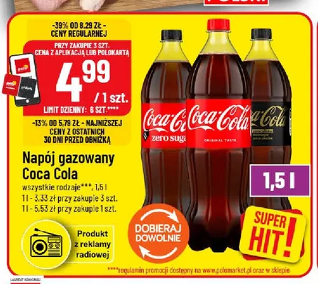 Napój gazowany Coca-Cola promocja w POLOmarket